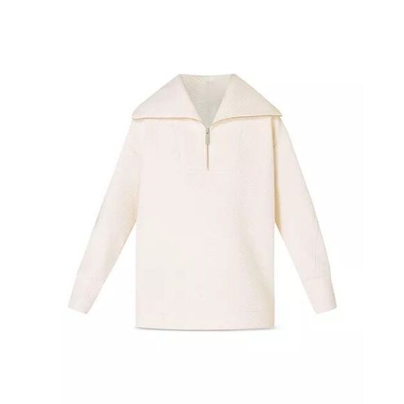 Sweaty Betty NWT Radiant Half Zip Sweatshirt Oatmeal Marl Oversized Small - Picture 7 of 8